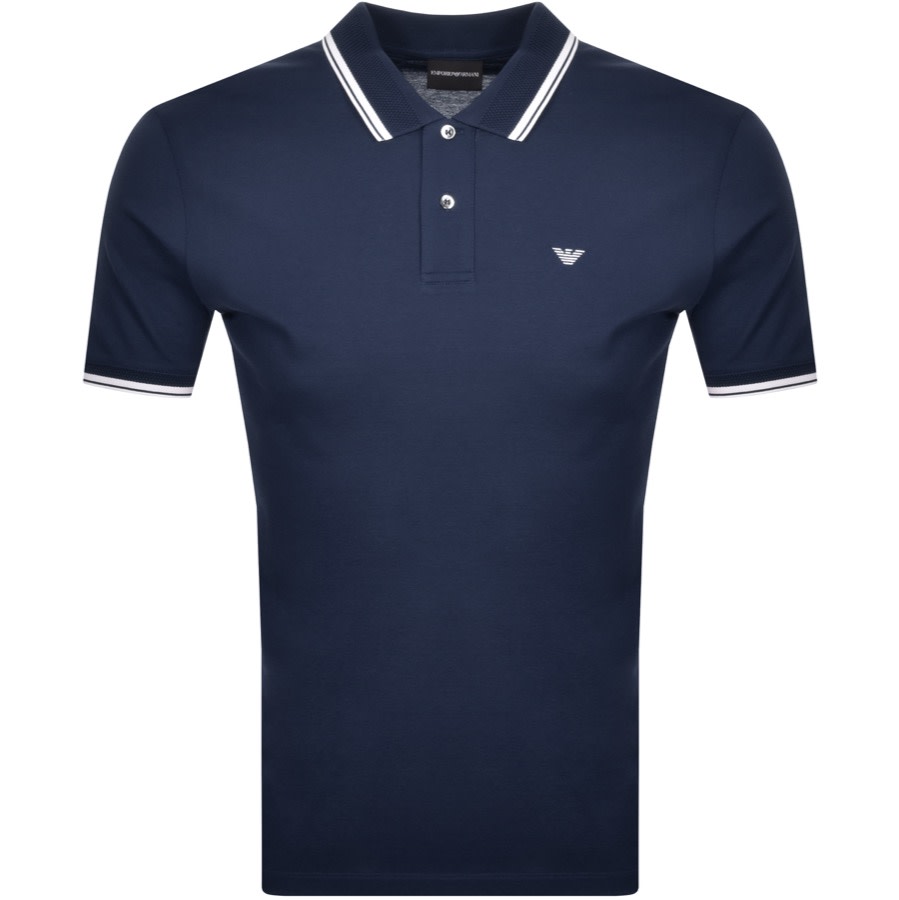Alternative Image for ProductEmporio Armani Short Sleeved Polo T Shirt Navy1